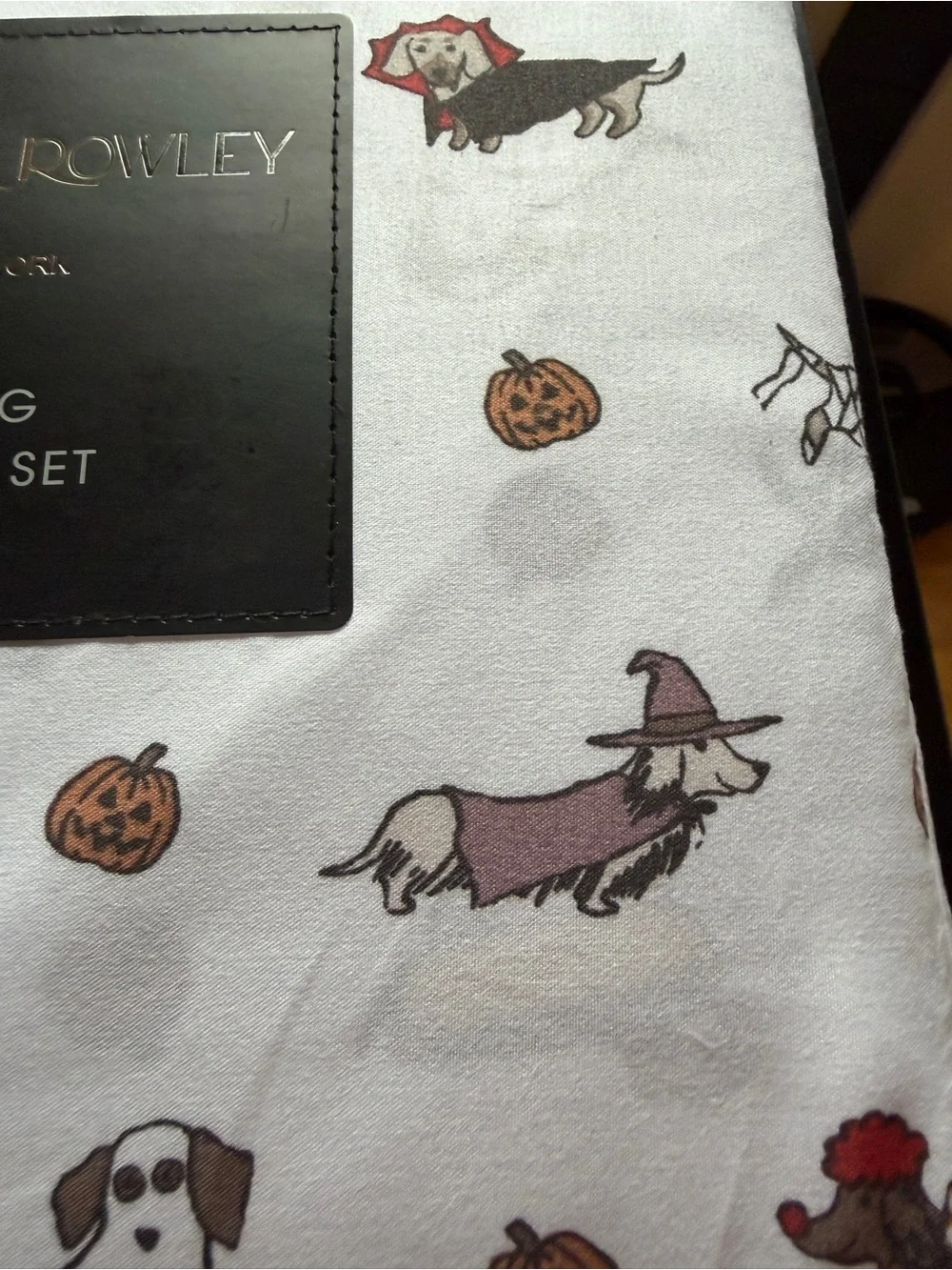 New Cynthia Rowley Dachshund Halloween Ween Dog Ghost Clown Witch Mummy 4-piece